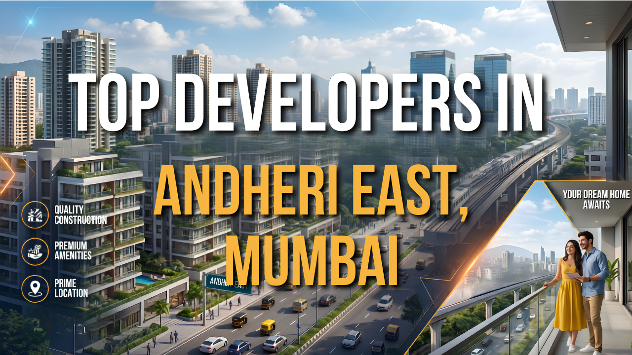 Top real estate developers in Andheri East Mumbai showcasing luxury residential projects and modern high-rise buildings