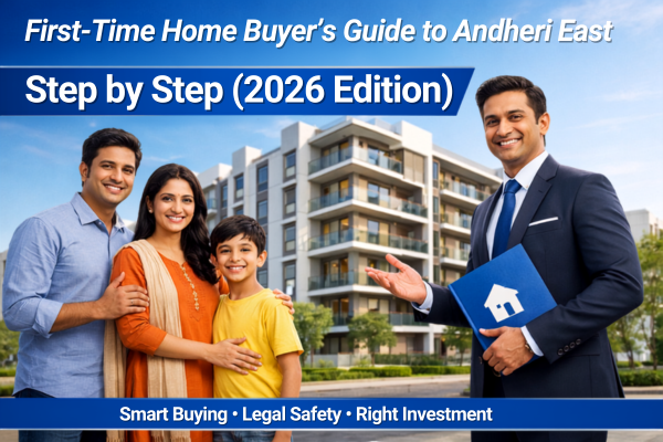 First-time home buyer reviewing a step-by-step guide to purchasing a flat in Andheri East, Mumbai, with budget and home loan planning.