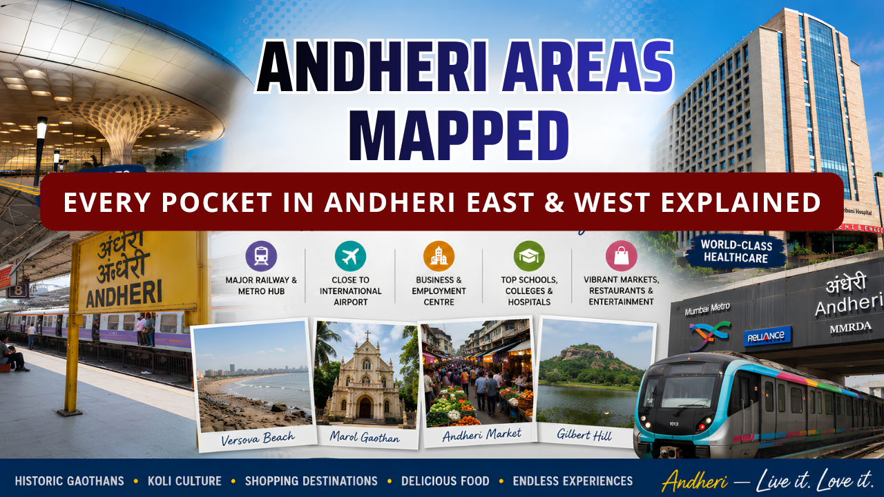 Andheri East and West locality map showing major residential pockets