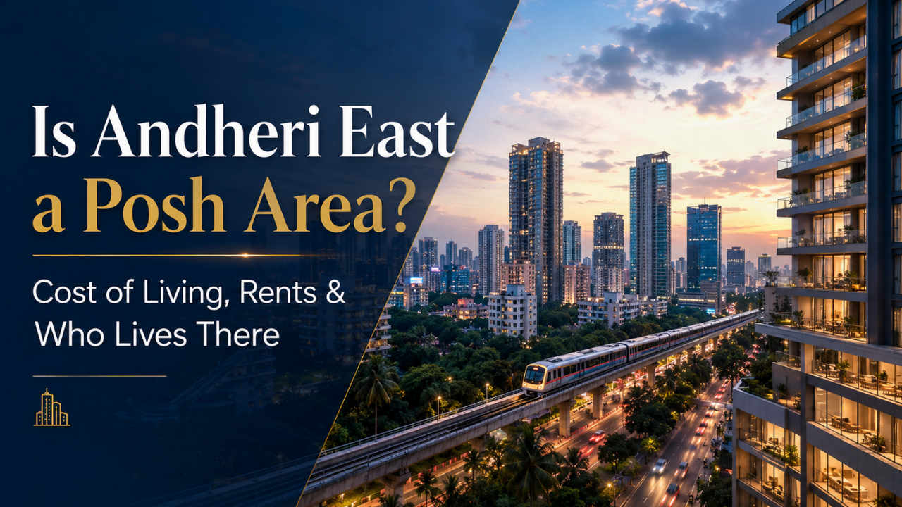 Modern residential and commercial neighbourhood in Andheri East Mumbai