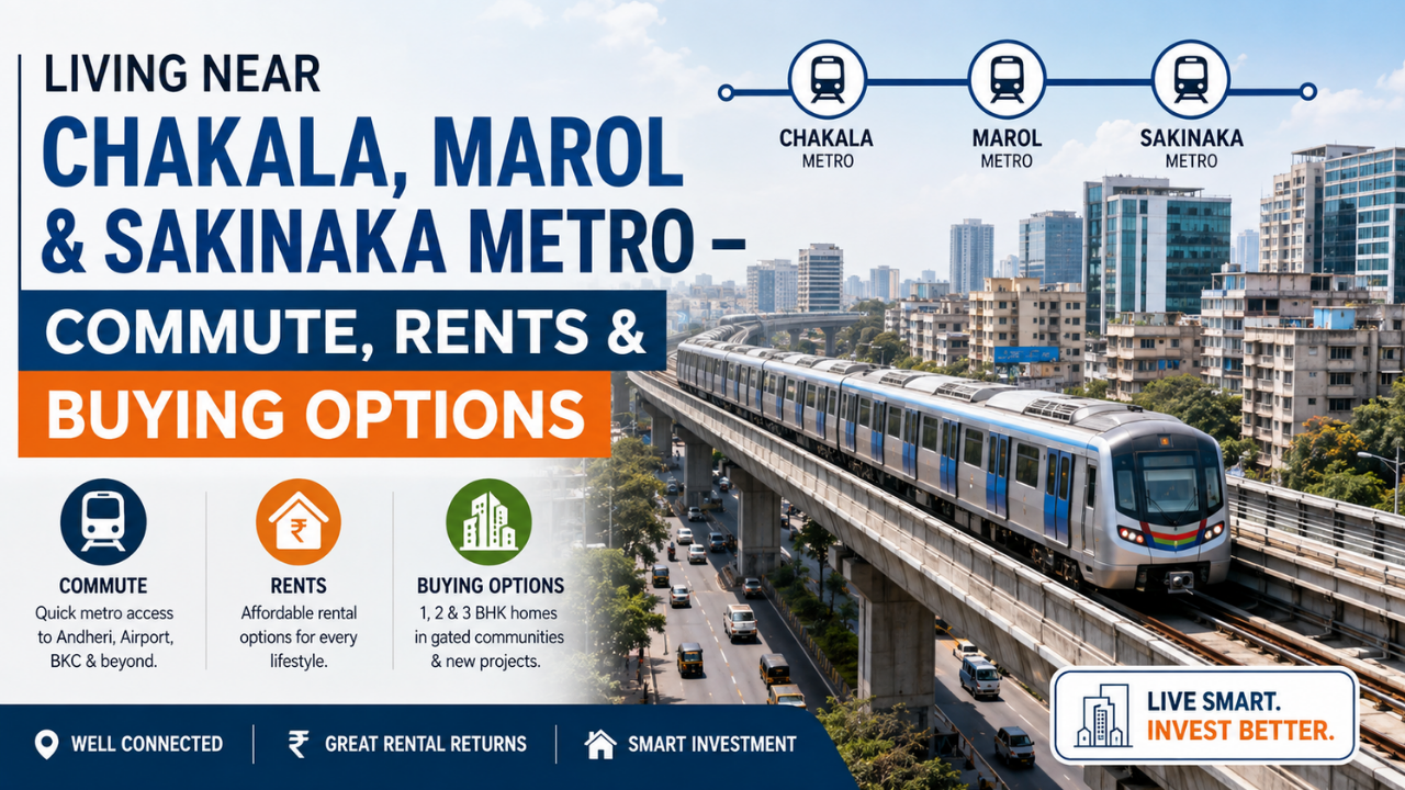 Chakala Marol and Sakinaka Metro neighbourhoods in Andheri East