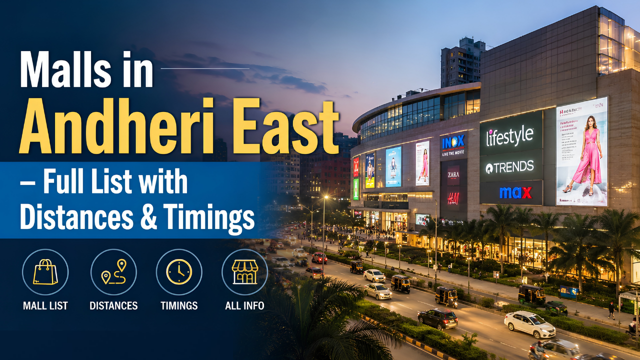 Shopping malls and retail destinations in Andheri East Mumbai